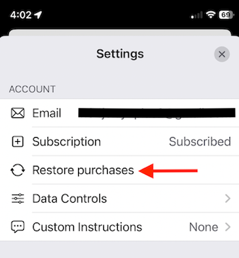 图片[1]-如何在iOS设备上恢复您在Apple App Store购买的ChatGPT 订阅-订阅易