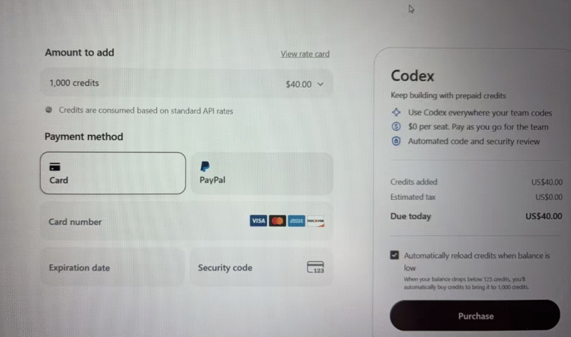 图片[1]-Codex Credit单独充值服务上线｜高频AI编程用户的新选择-订阅易